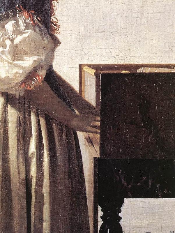 VERMEER VAN DELFT, Jan Lady Standing at a Virginal (detail) wer china oil painting image